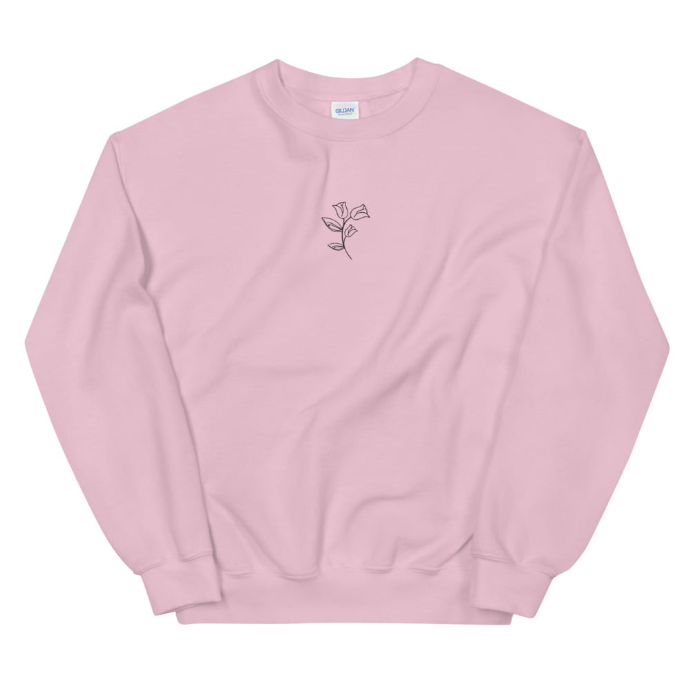 unisex crew neck sweatshirt light pink 5fee61c5a49b3