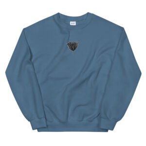 unisex crew neck sweatshirt indigo blue 5fefbcfe14fc9