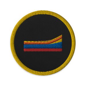 embroidered patches black circular 3 in front 63d027822a1af