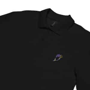 unisex pique polo shirt black product details 6478b02770fe1