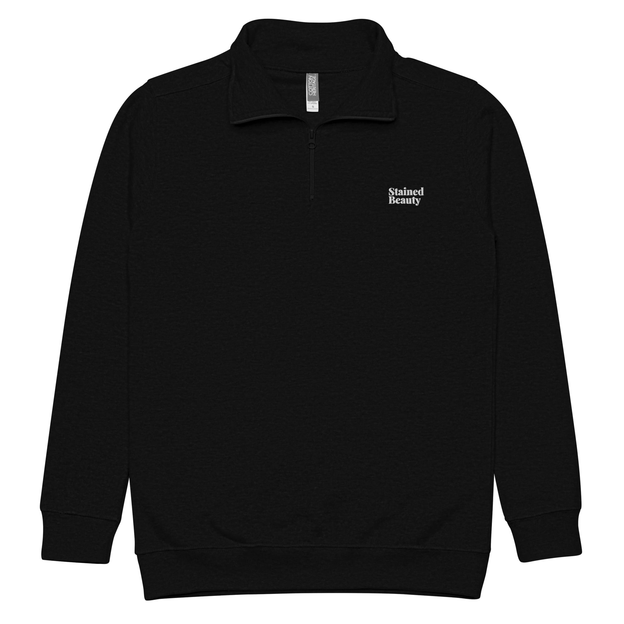 unisex fleece pullover black front 650b3bb333015.jpg